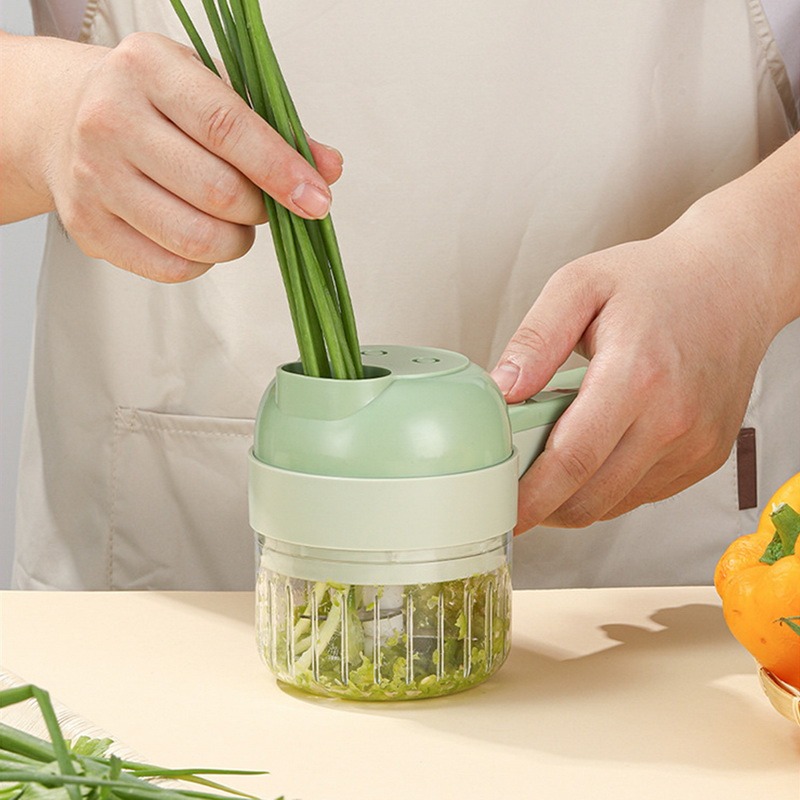 Set de coupe-légumes électrique portable 4 en 1 Chargement USB