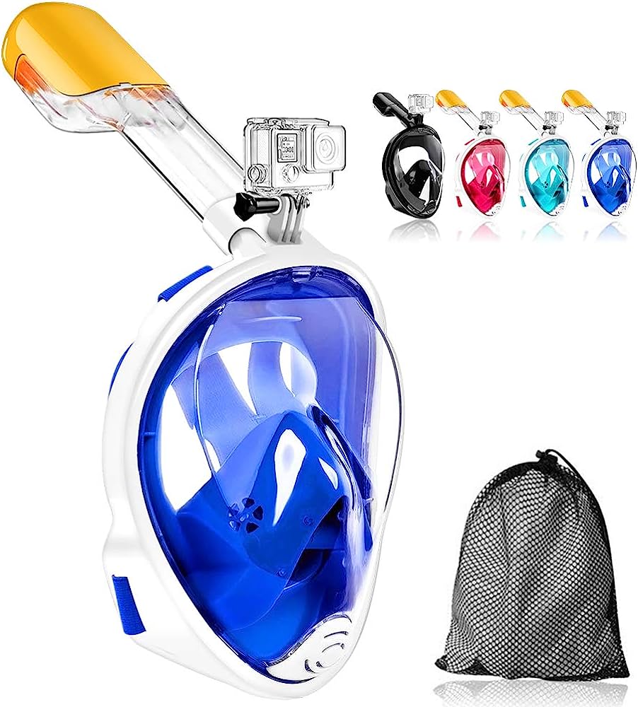 Masques de Plongée 180° Plein Visage Anti-Buée et Antifuite