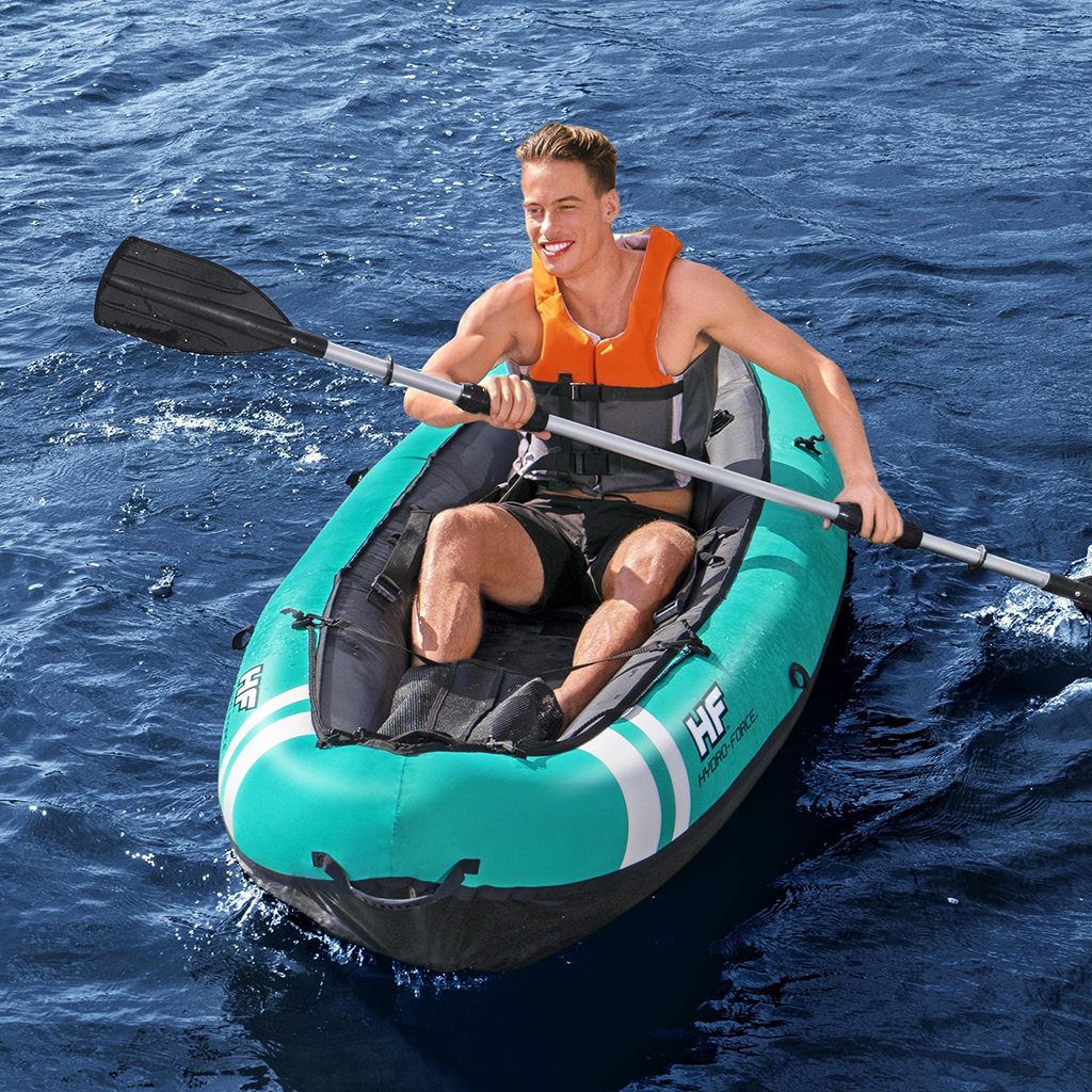 Hydro-Force Kayak Ventura Canoë Pompe+Rame Et Siège 130kg Bestway-65118