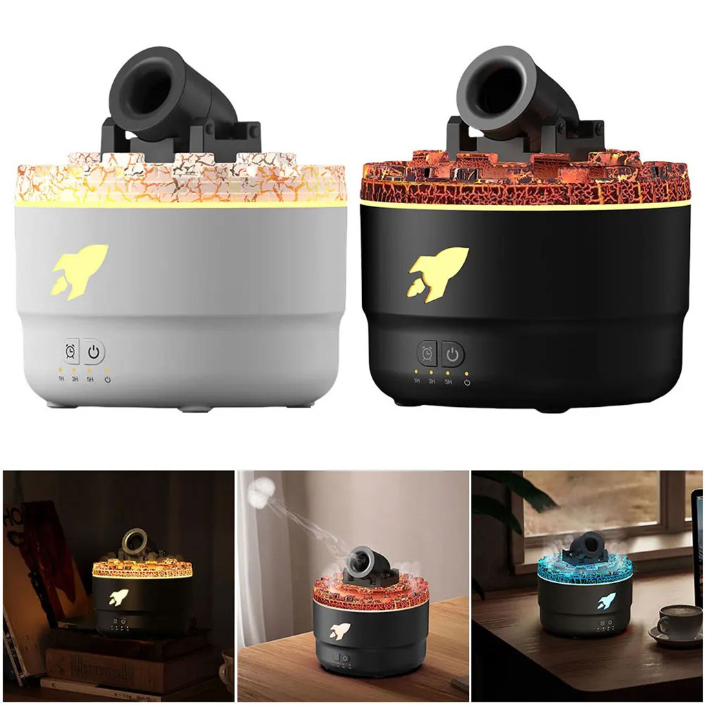 Cannon aroma humidifier with colorful LED lights