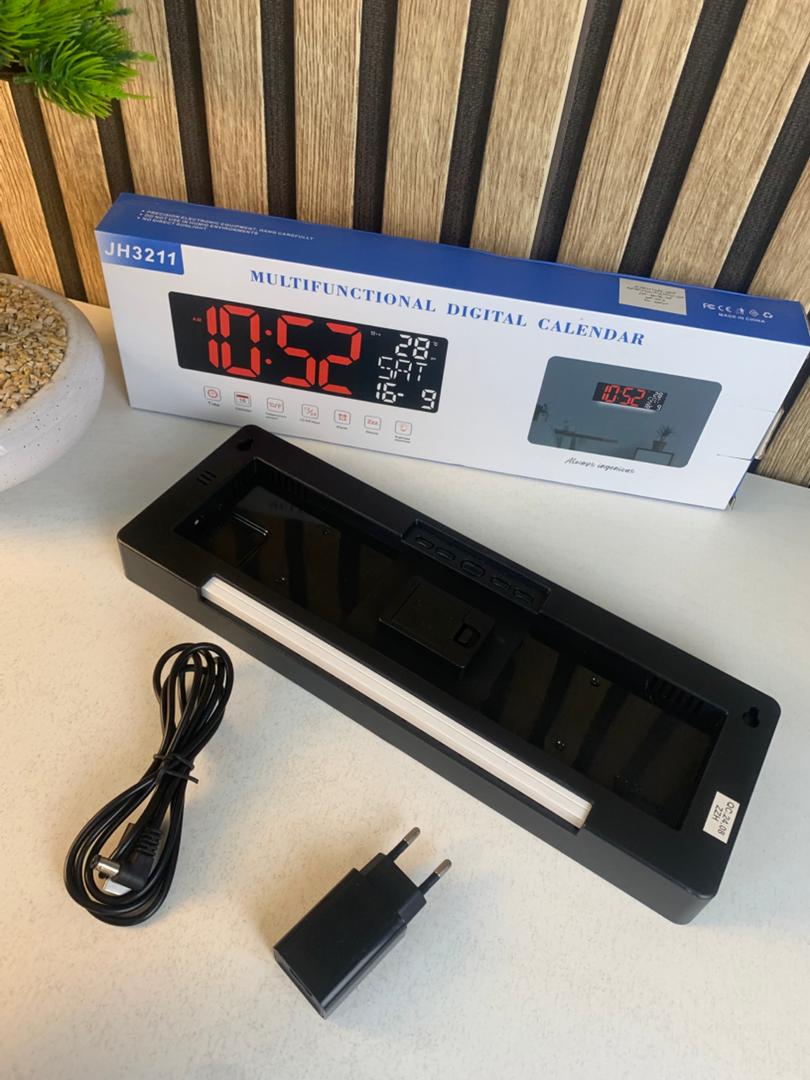 LED Digital Wall Clock with Bottom Lighting