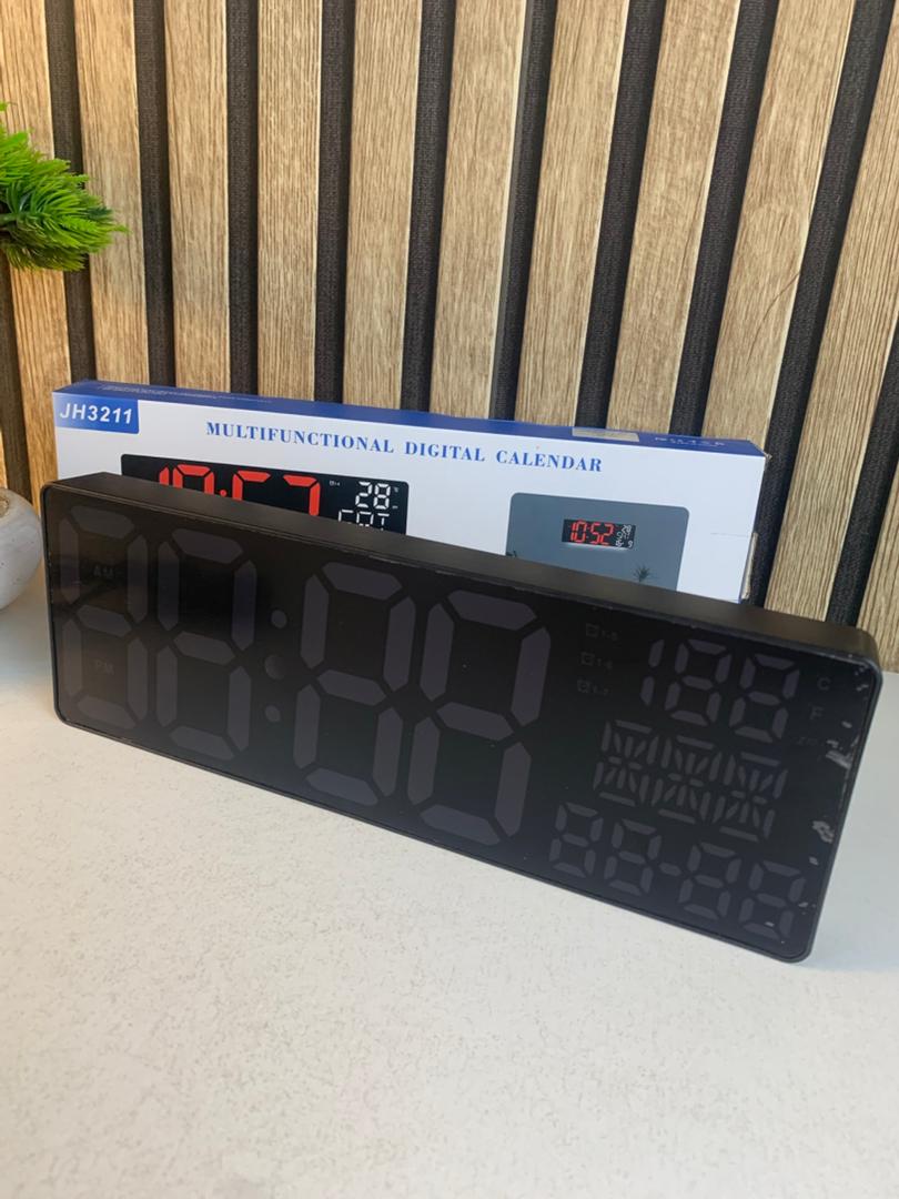 LED Digital Wall Clock with Bottom Lighting