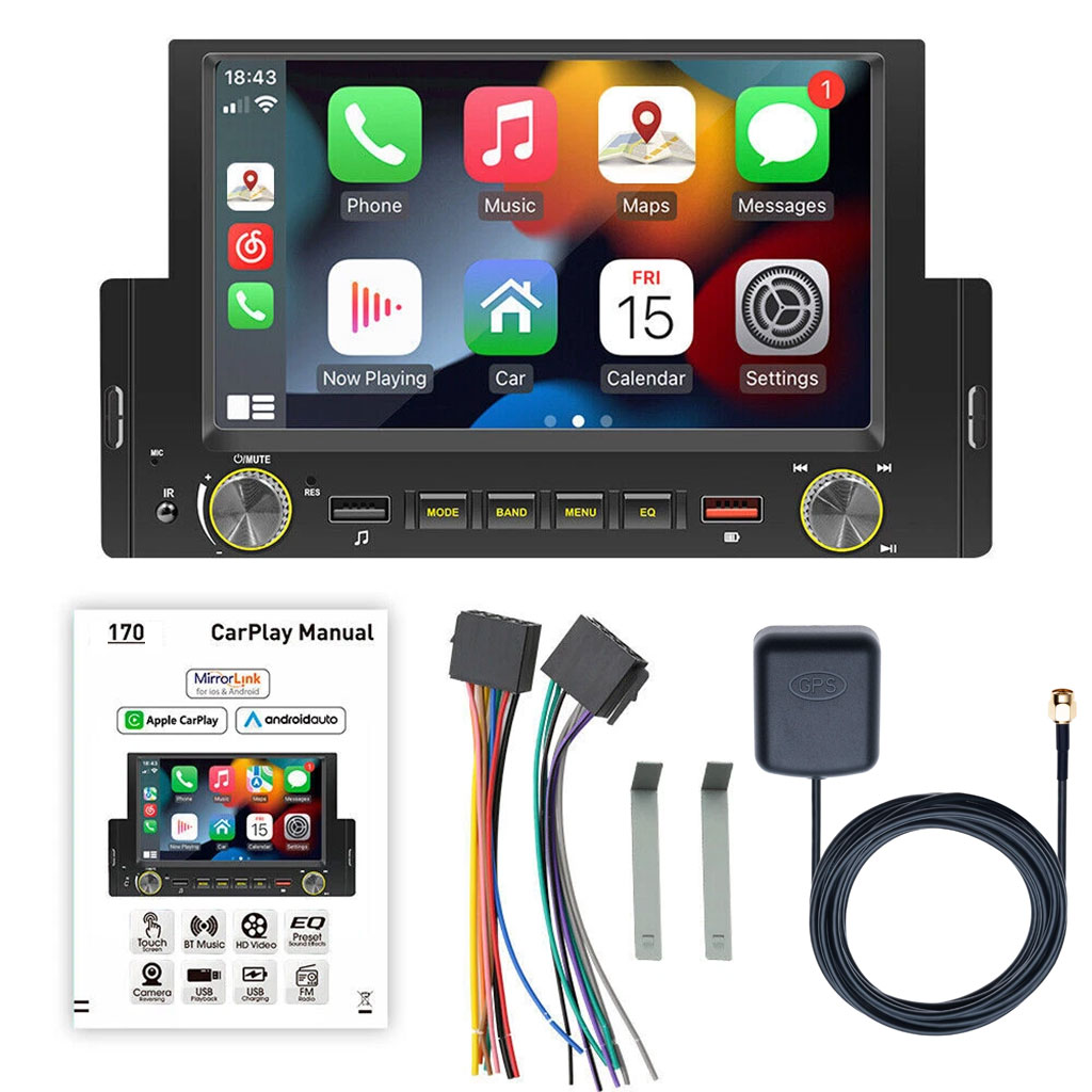 Touchscreen Car Radio with Apple CarPlay, Android Auto and GPS