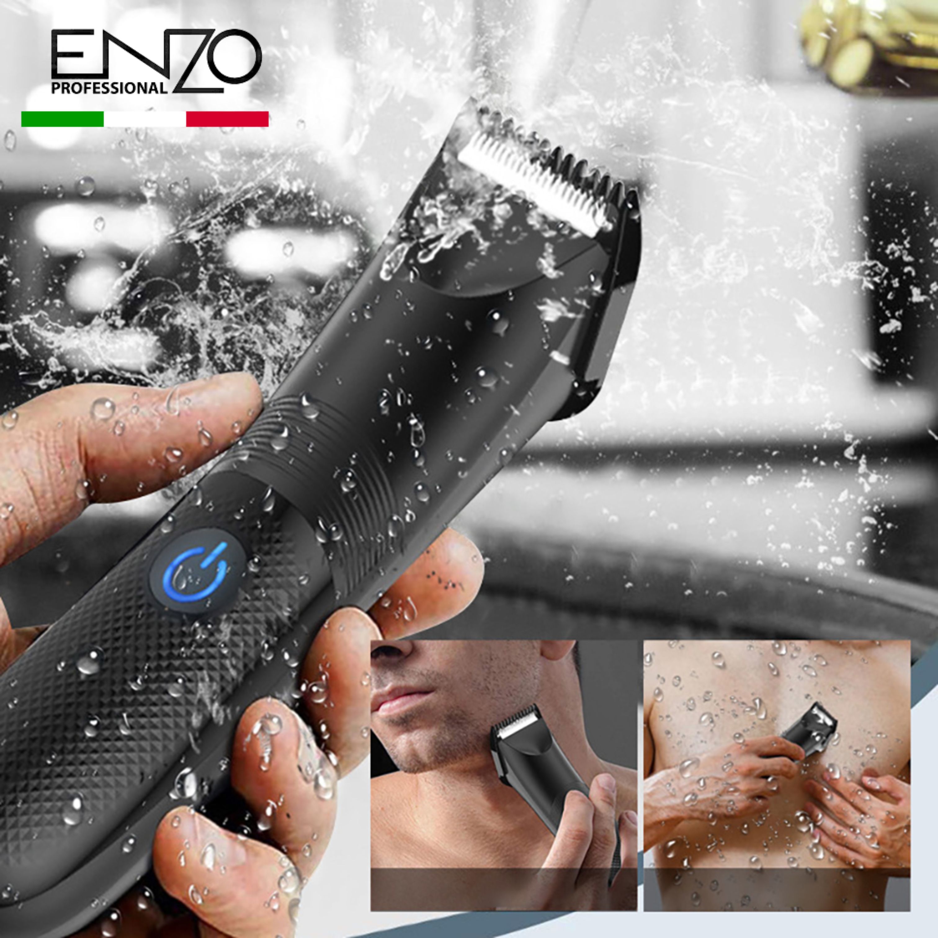 Enzo EN-698 Waterproof Cordless Hair Clipper Unisex