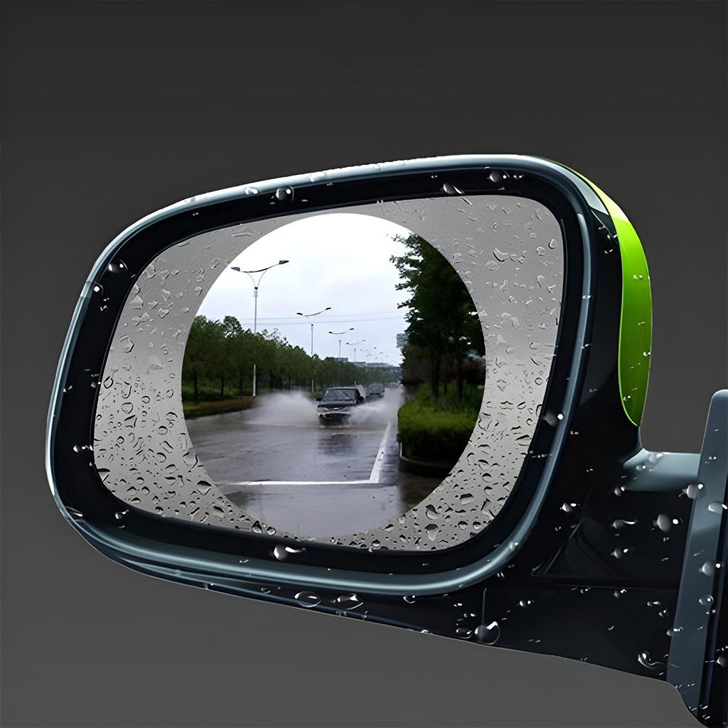 Film de protection anti-buée et étanche pour rétroviseur de voiture, 2 pièces