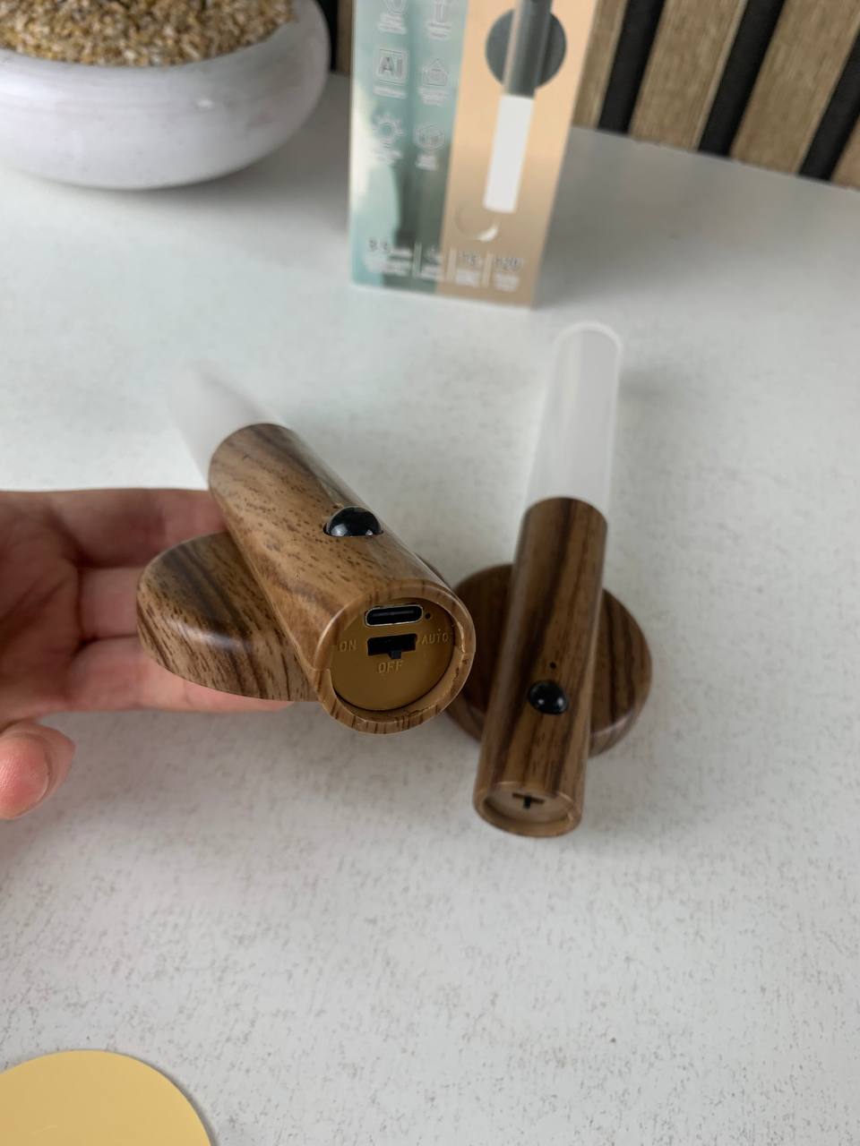 Pack of 2 magnetic motion sensor wall lights rechargeable