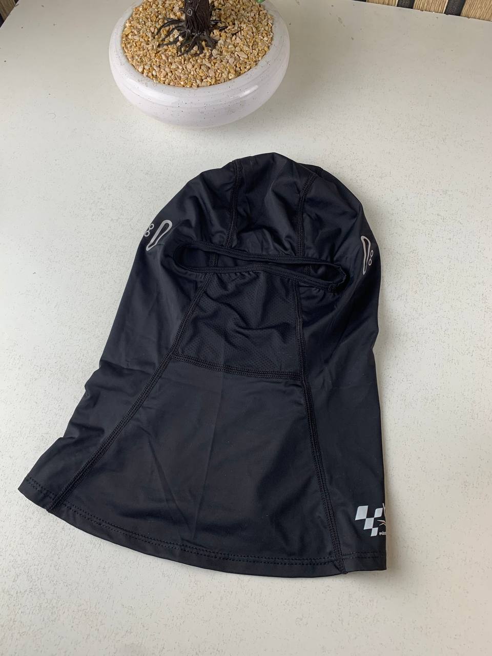 Winter motorcycle balaclava with glasses slot