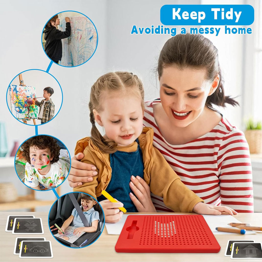 Magnetic drawing board for kids with pen