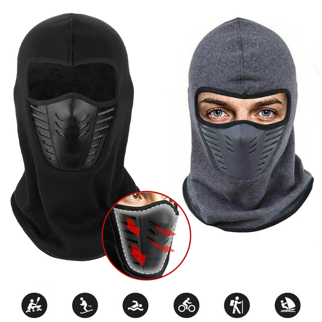 طقم شتاء للدراجات النارية: قناع Excefore صوف + قفازات Pro Biker واقية