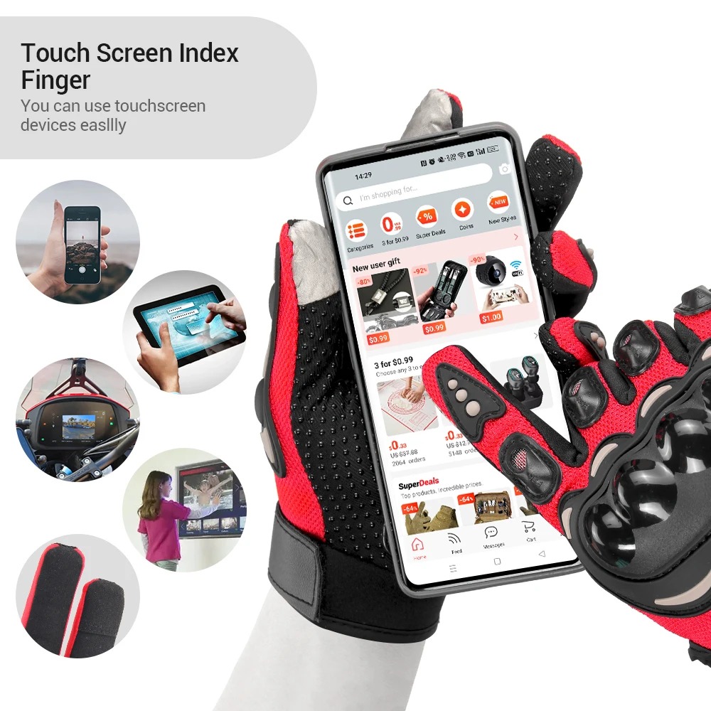Winter motorcycle pack: thermal full balaclava + Pro Biker protective gloves