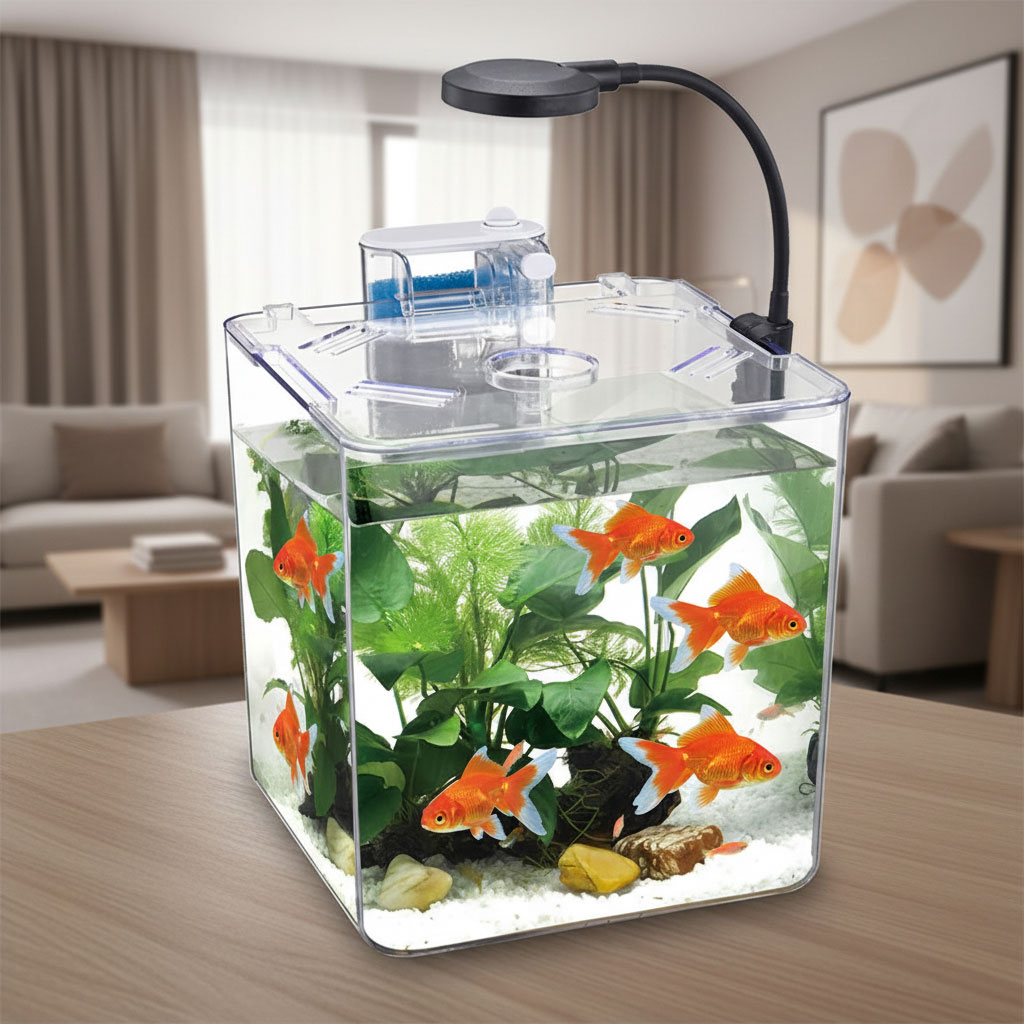 Mini aquarium Nanbor avec système de filtration et lampe LED