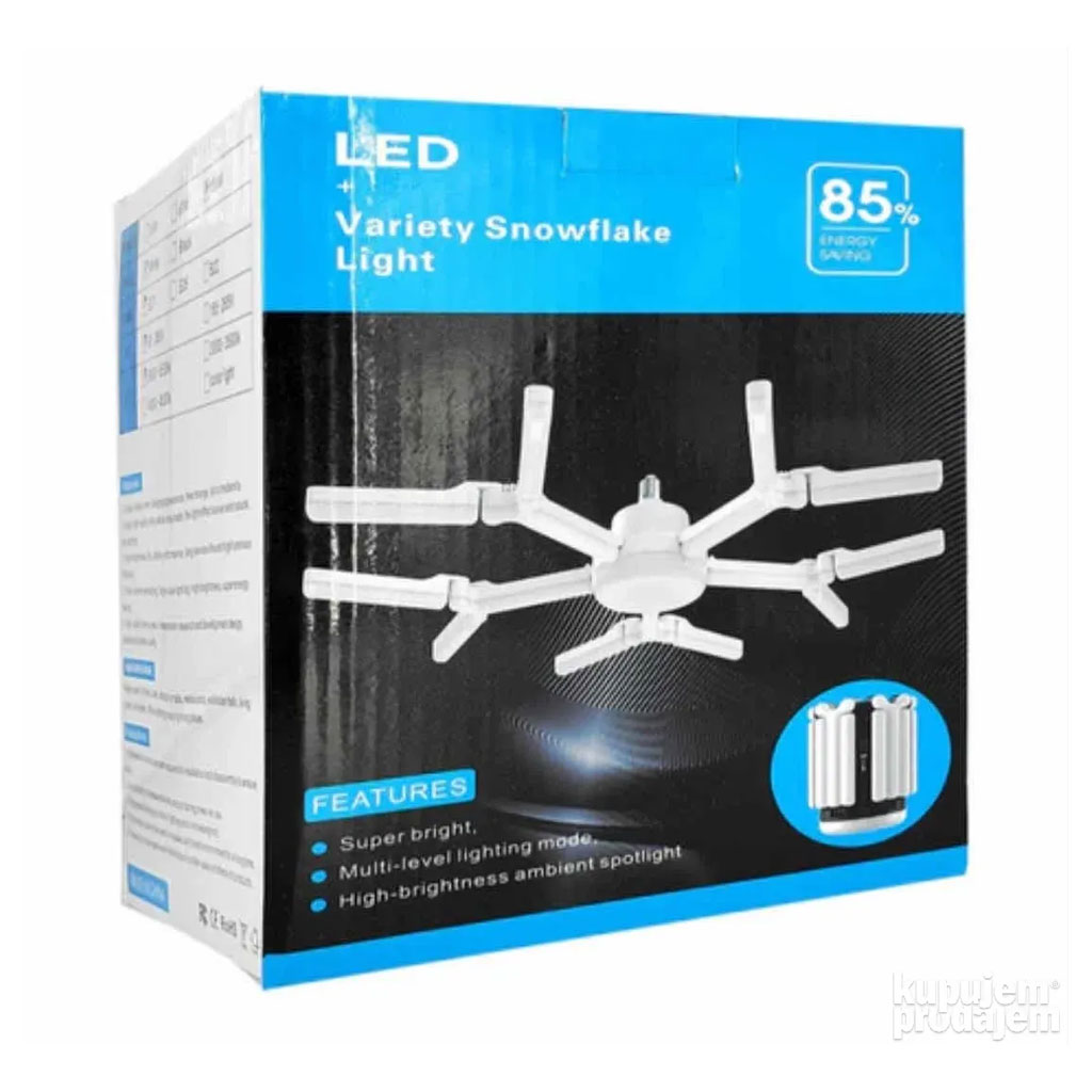 مصباح LED قابل للطي ببرغي 6500 كلفن