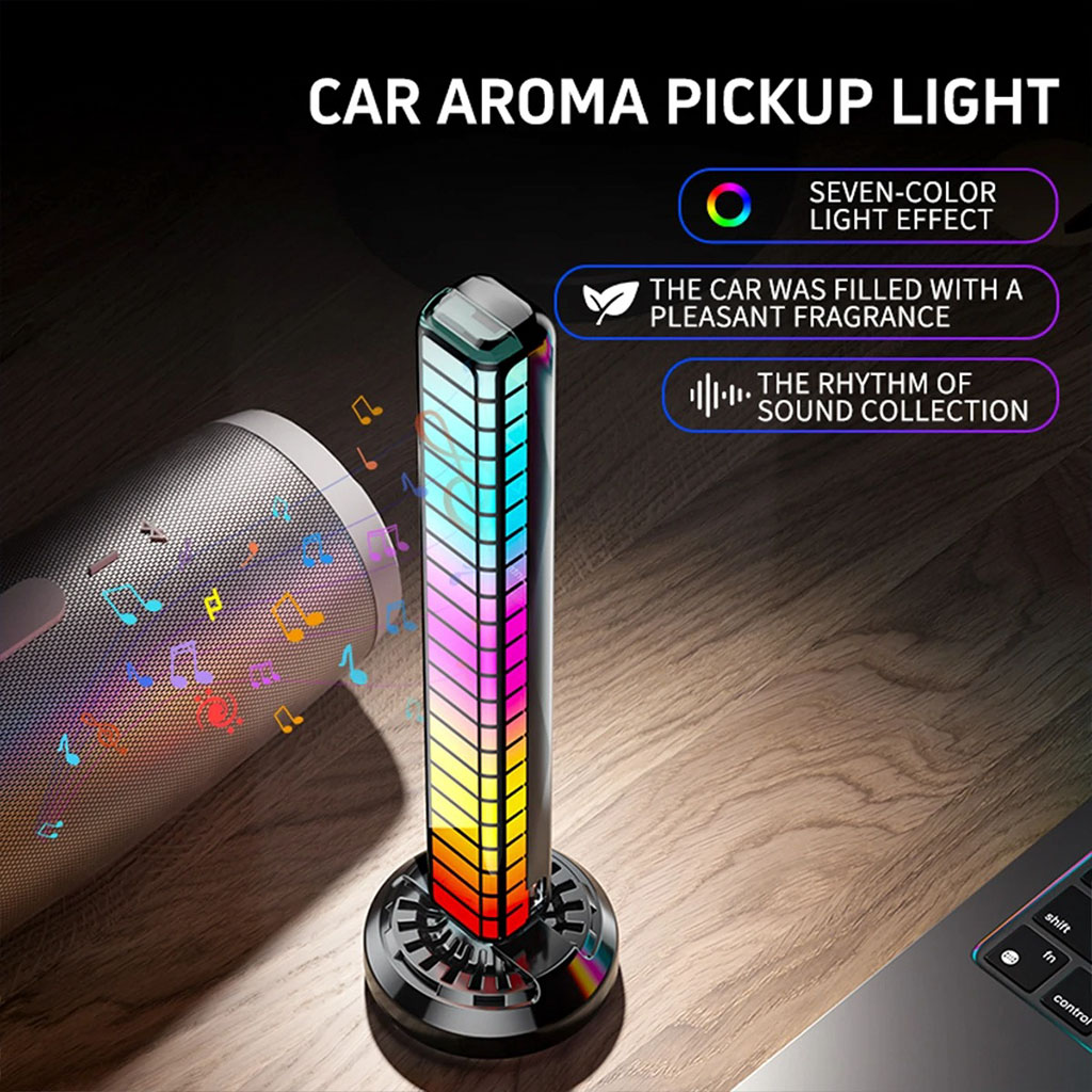 Lampe d'ambiance musicale pour voiture avec humidificateur RGB, 1 pièce