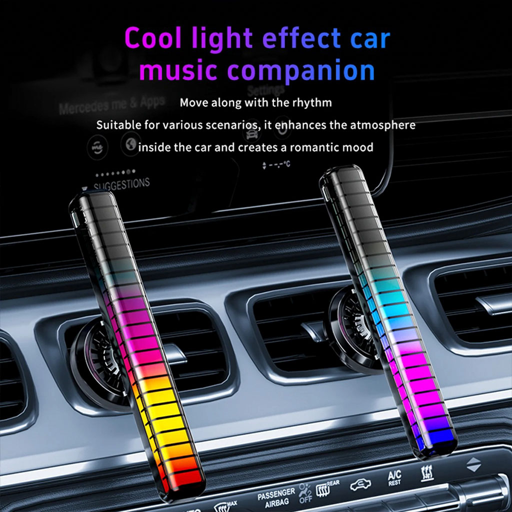 Lampe d'ambiance musicale pour voiture avec humidificateur RGB, 1 pièce