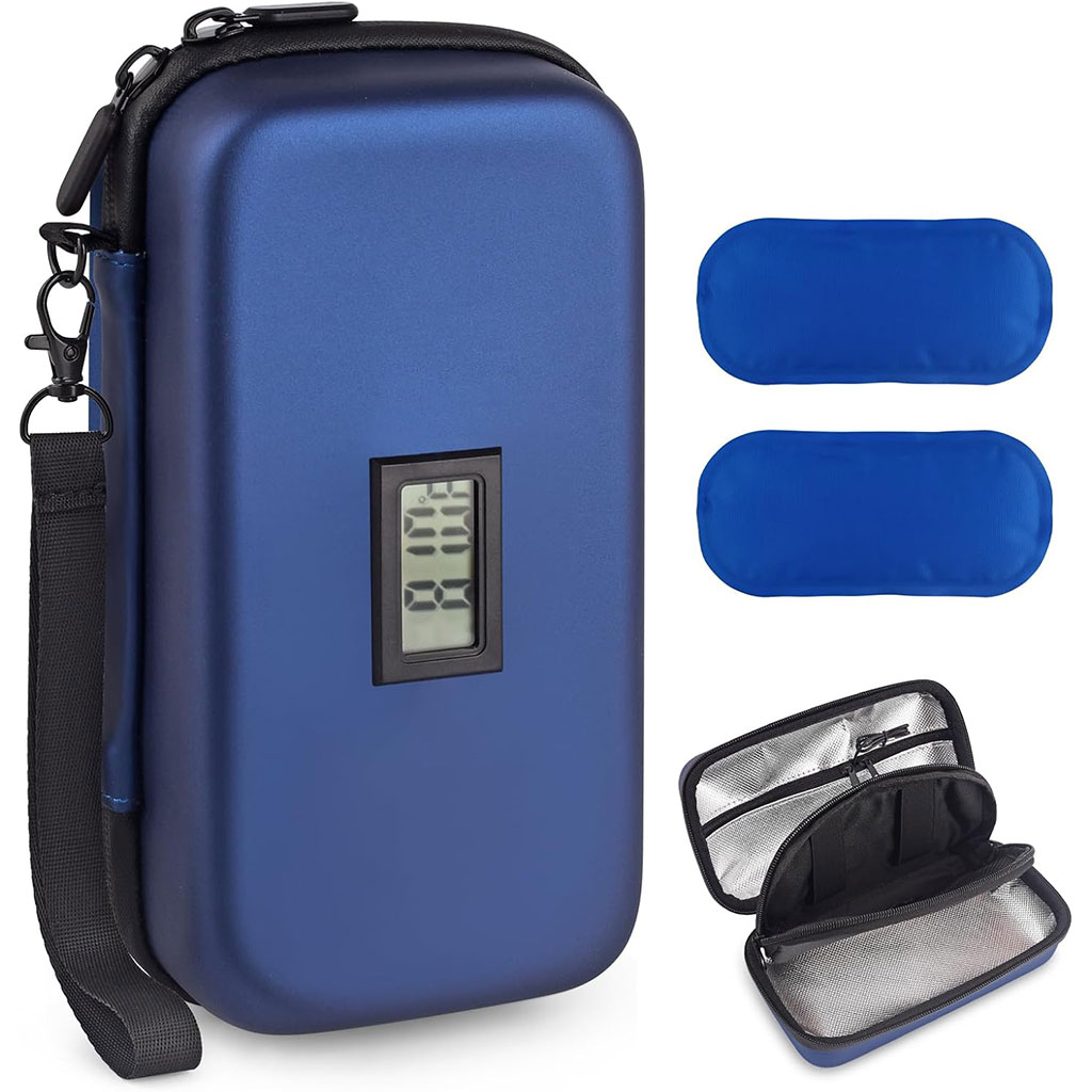 Trousse isotherme pour insuline avec écran d'affichage de température