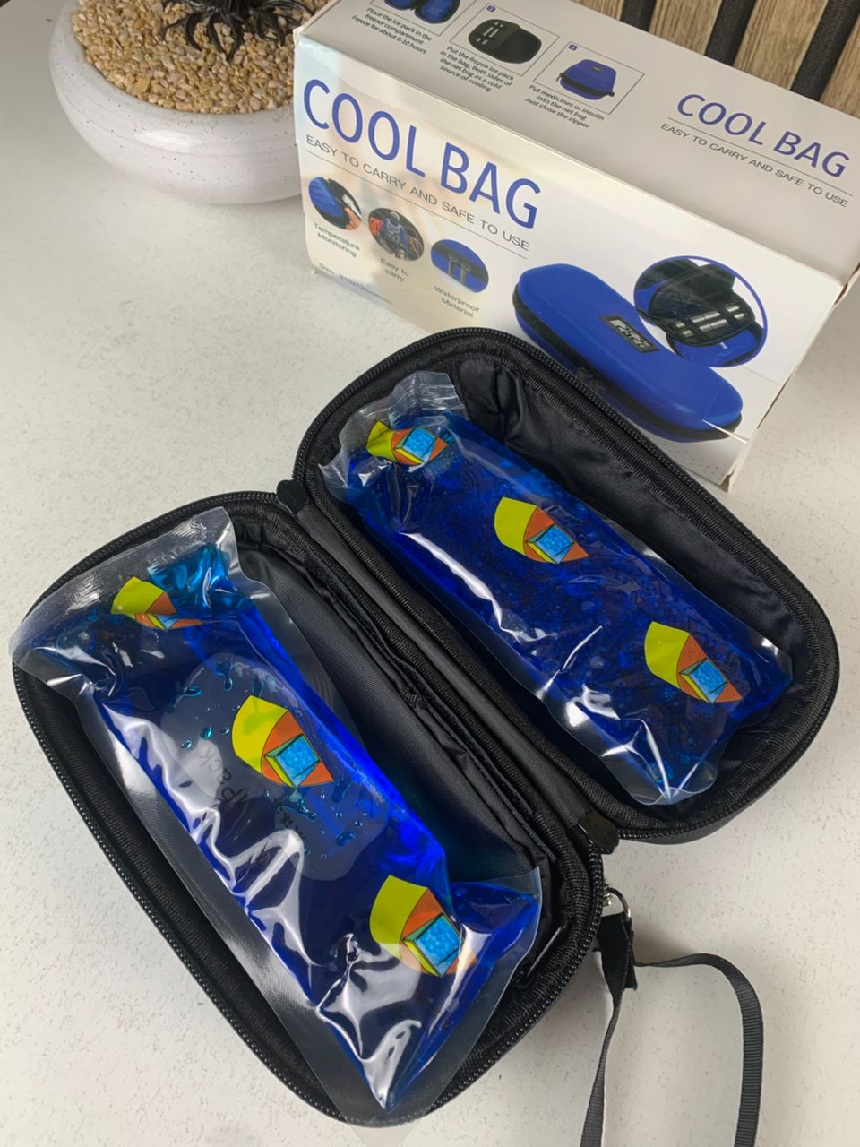 Trousse isotherme pour insuline avec écran d'affichage de température