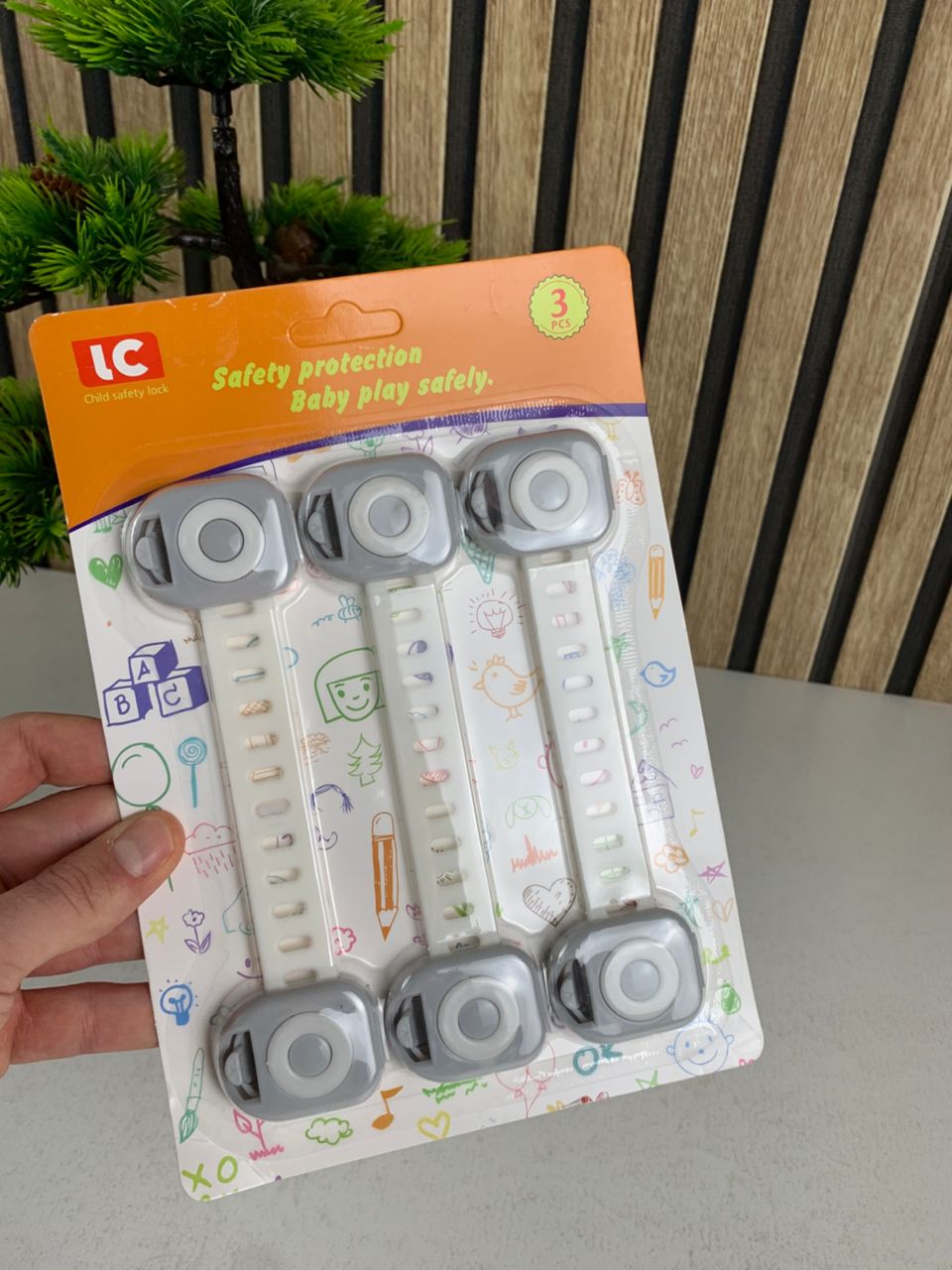 3-Pack Child Safety Locks for Appliances and Drawers
