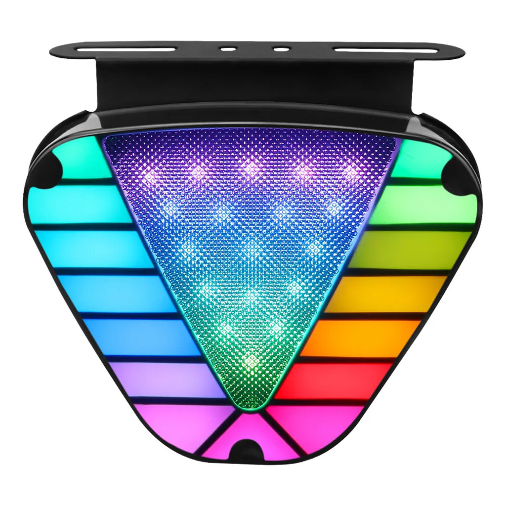 Feu arrière clignotant LED triangulaire multicolore, 2 pièces