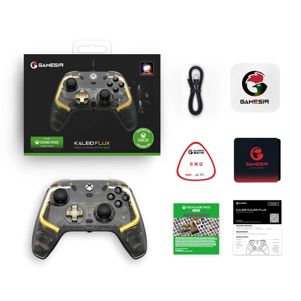 وحدة تحكم سلكية GameSir Kaleid Flux بإضاءة RGB لجهاز Xbox
