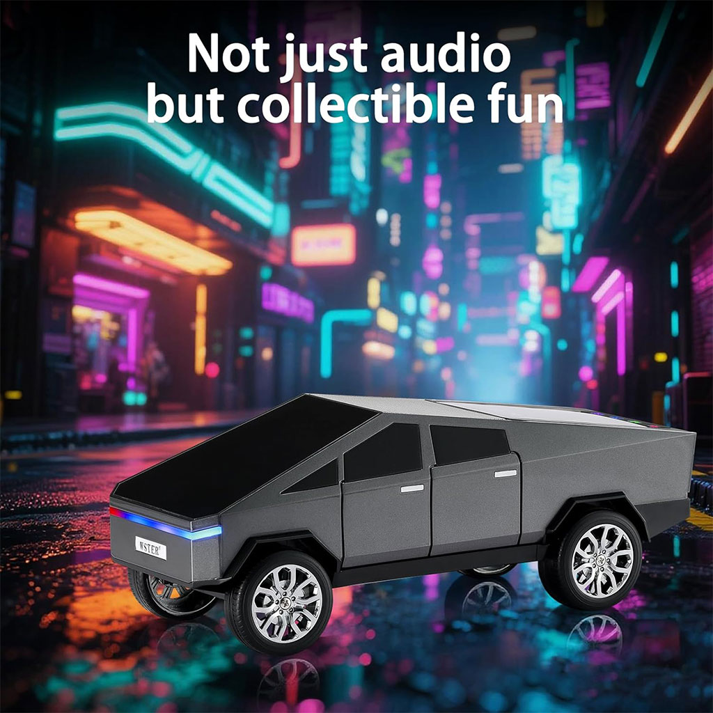 Enceinte Bluetooth portable forme pick-up avec écran et lumière LED