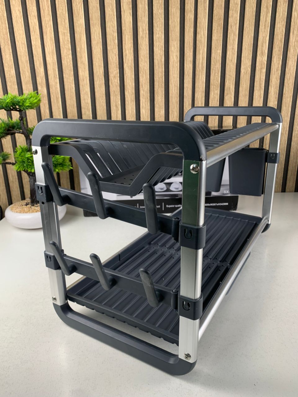 2-Tier Aluminum Dish Drying Rack SX-842