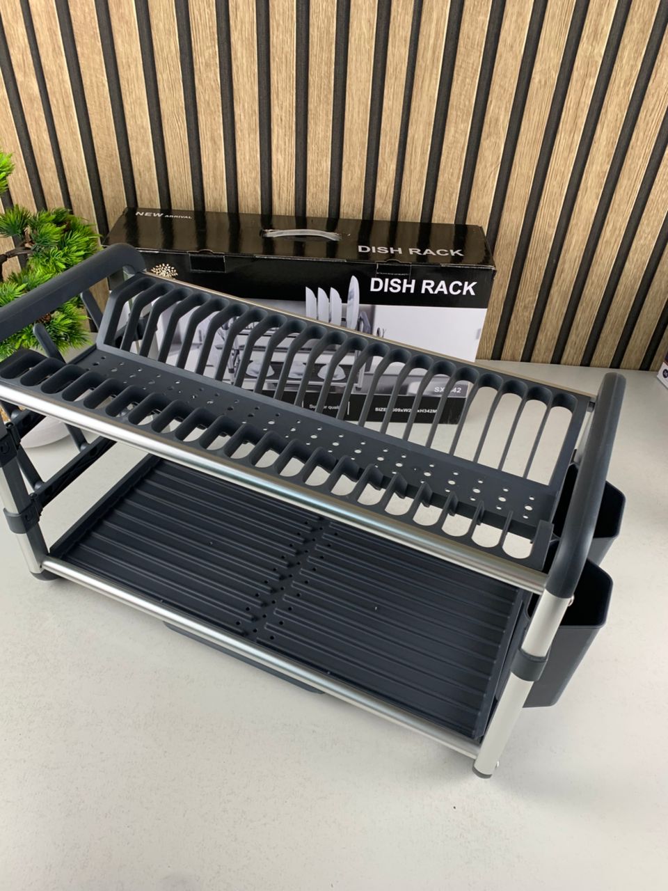2-Tier Aluminum Dish Drying Rack SX-842