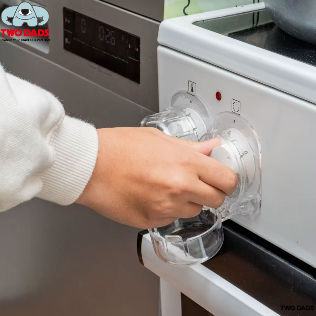 Set of 4 transparent gas stove knob covers