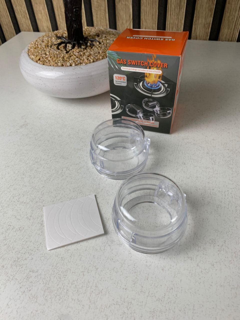 Set of 4 transparent gas stove knob covers
