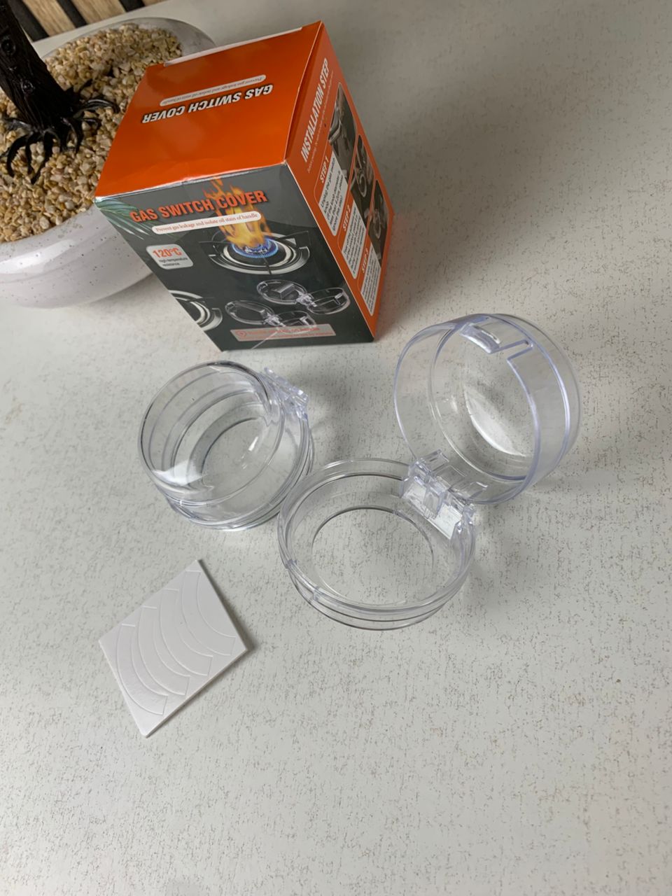 Set of 4 transparent gas stove knob covers
