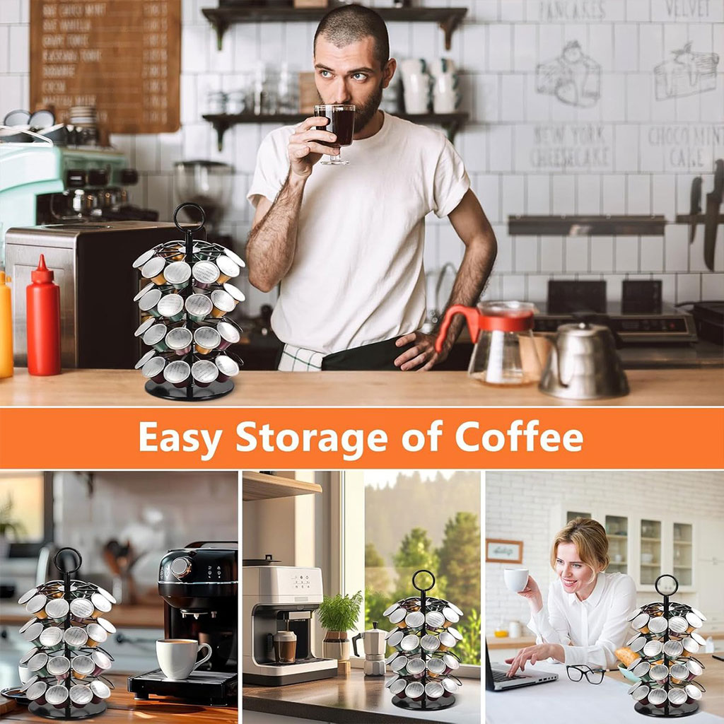 360° Rotating Coffee Capsule Holder, 40 PCS