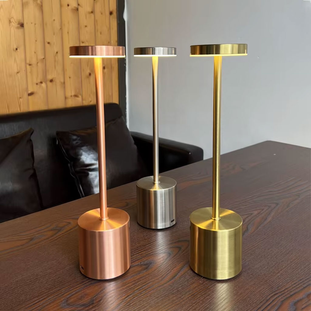 Lampe de table LED tactile rechargeable 3 couleurs