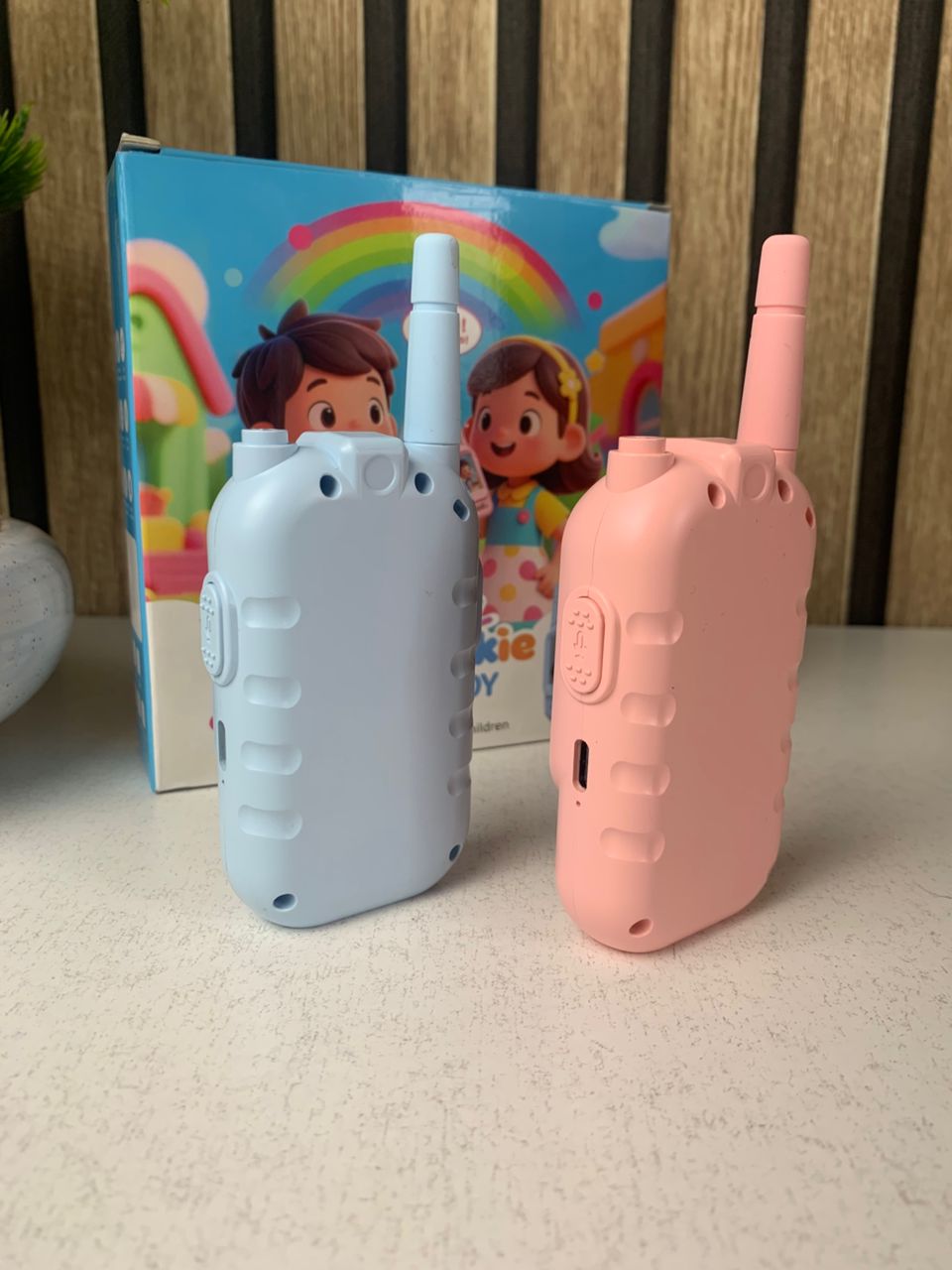 2-Pack kids walkie-talkies with rechargeable HD video camera