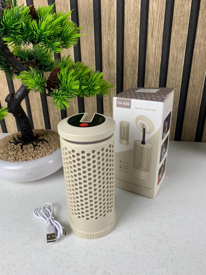 Honeycomb design camping lamp, 3 colors, rechargeable