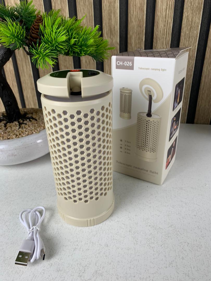 Honeycomb design camping lamp, 3 colors, rechargeable