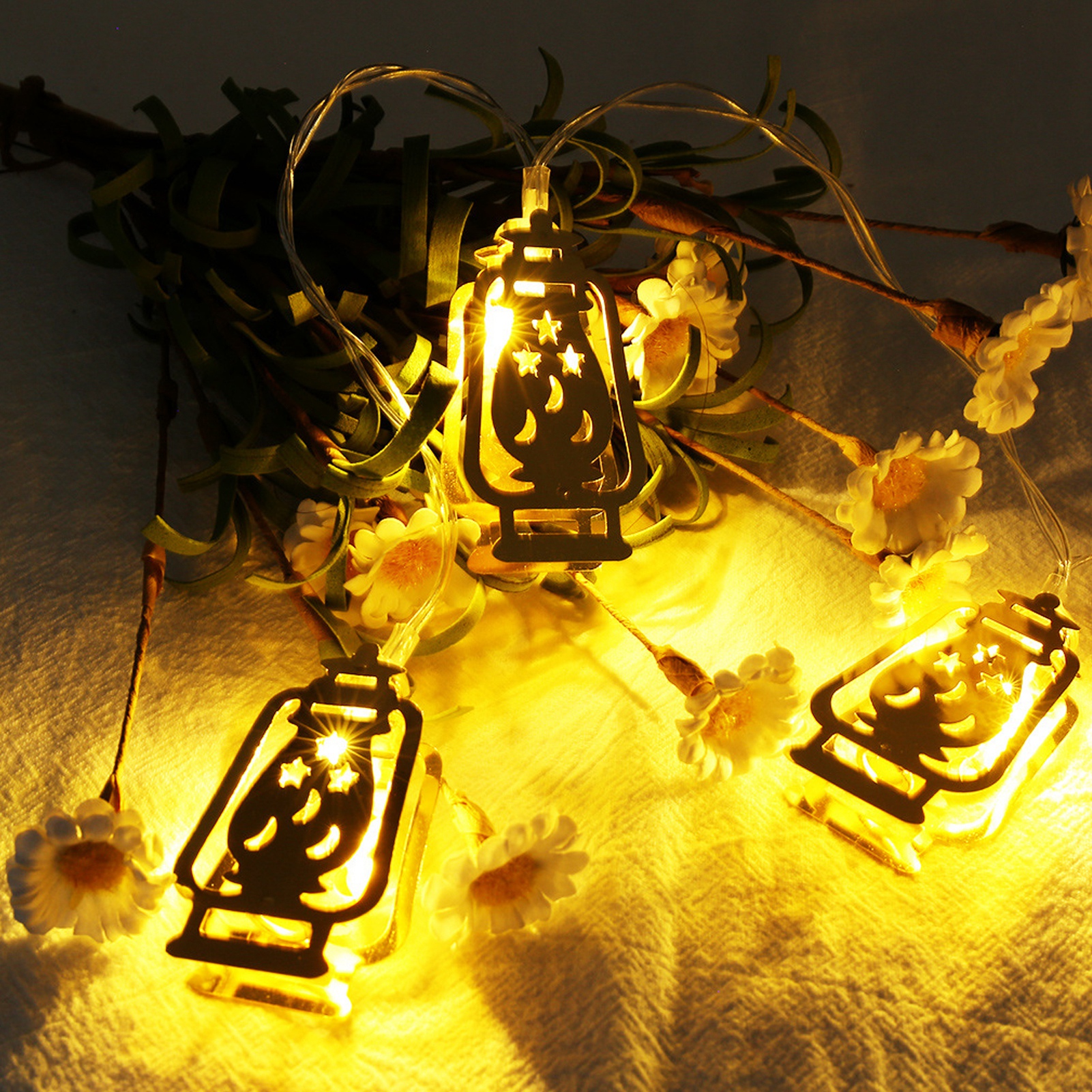 سلسلة أضواء فوانيس رمضان 1.6 متر، 10 قطع