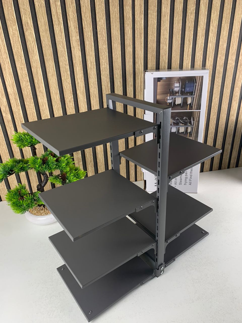 Adjustable 7-tier under-cabinet pot organizer