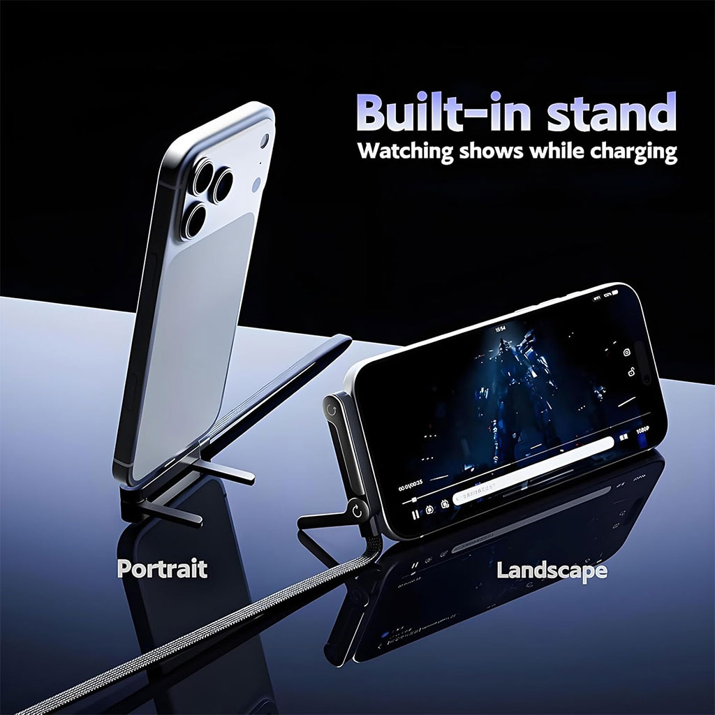 240W Fast Charging Cable with Built-in Stand