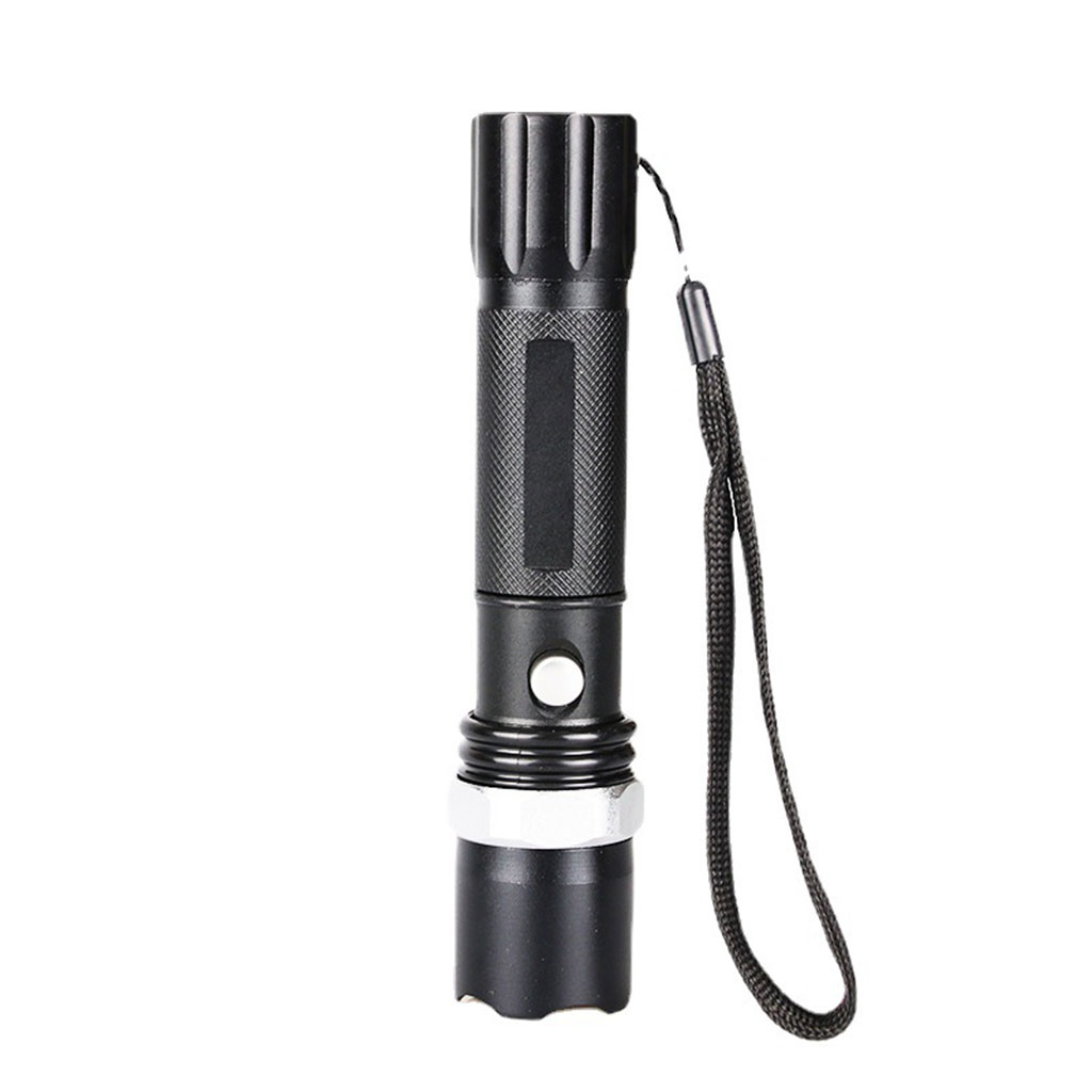SWAT LED flashlight, multifunctional with zoom and 3 light modes