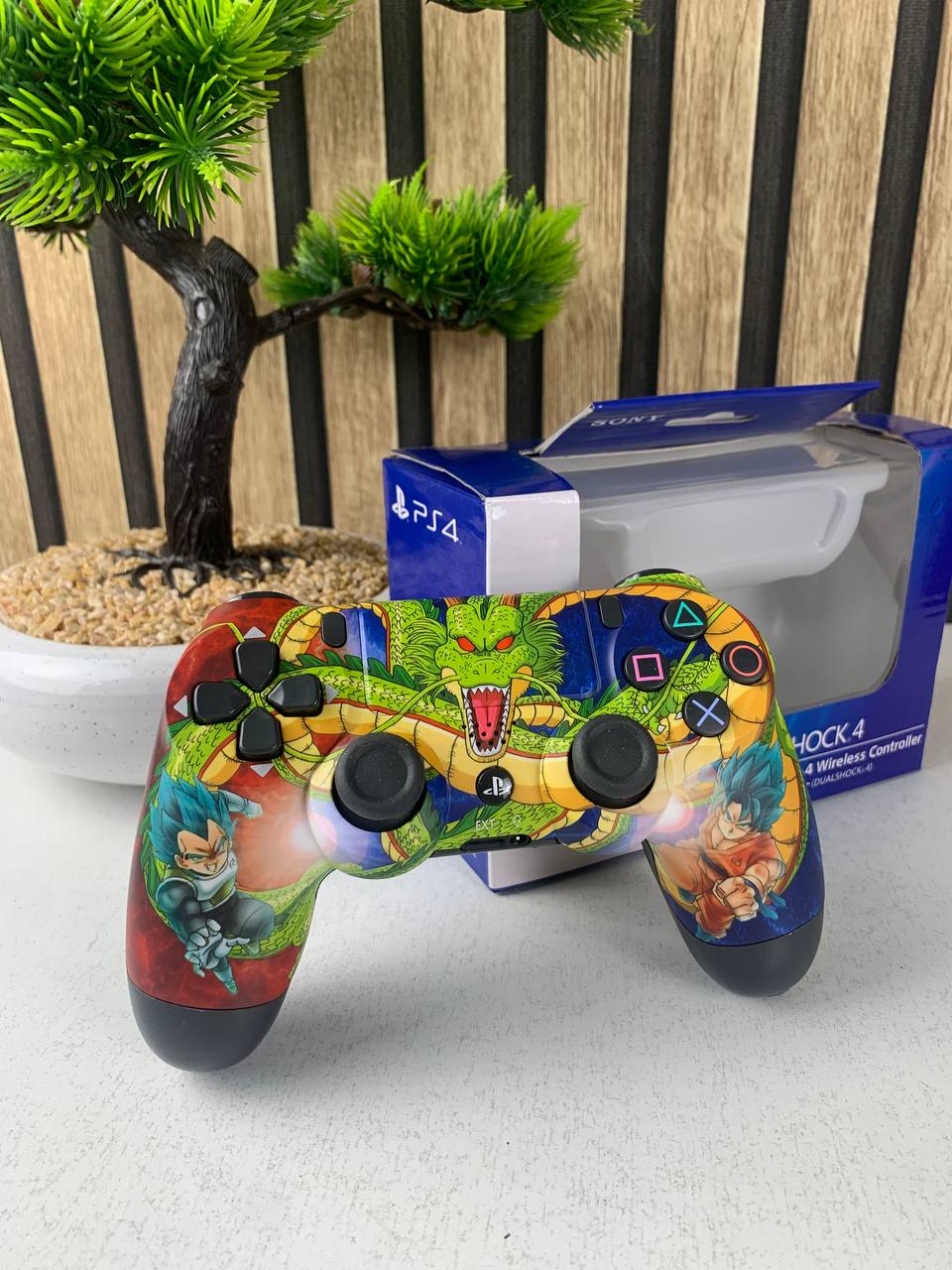 وحدة تحكم سوني دوال شوك لاسلكية لجهاز PS4، إصدار دراغون بول زد (نسخة مقلدة)