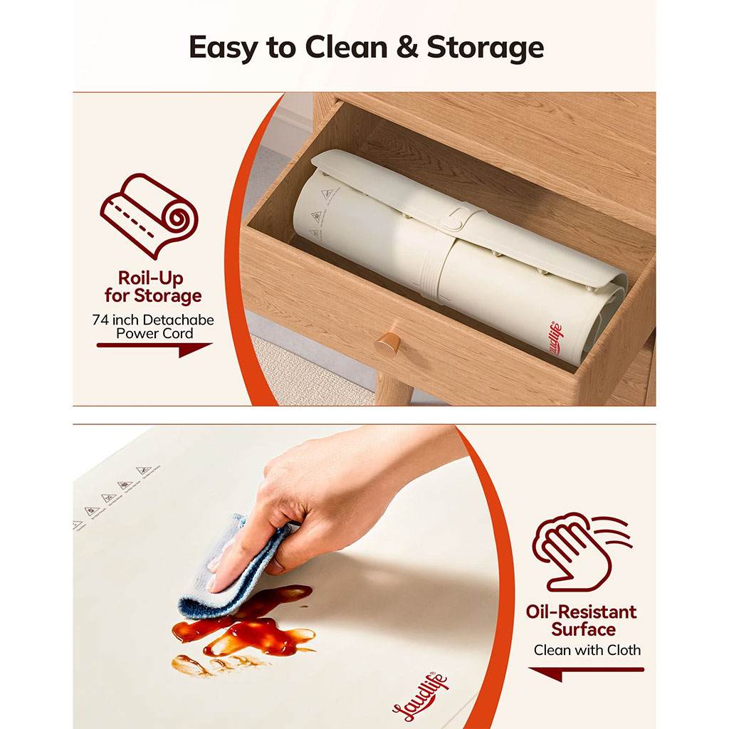 Adjustable silicone food warming mat