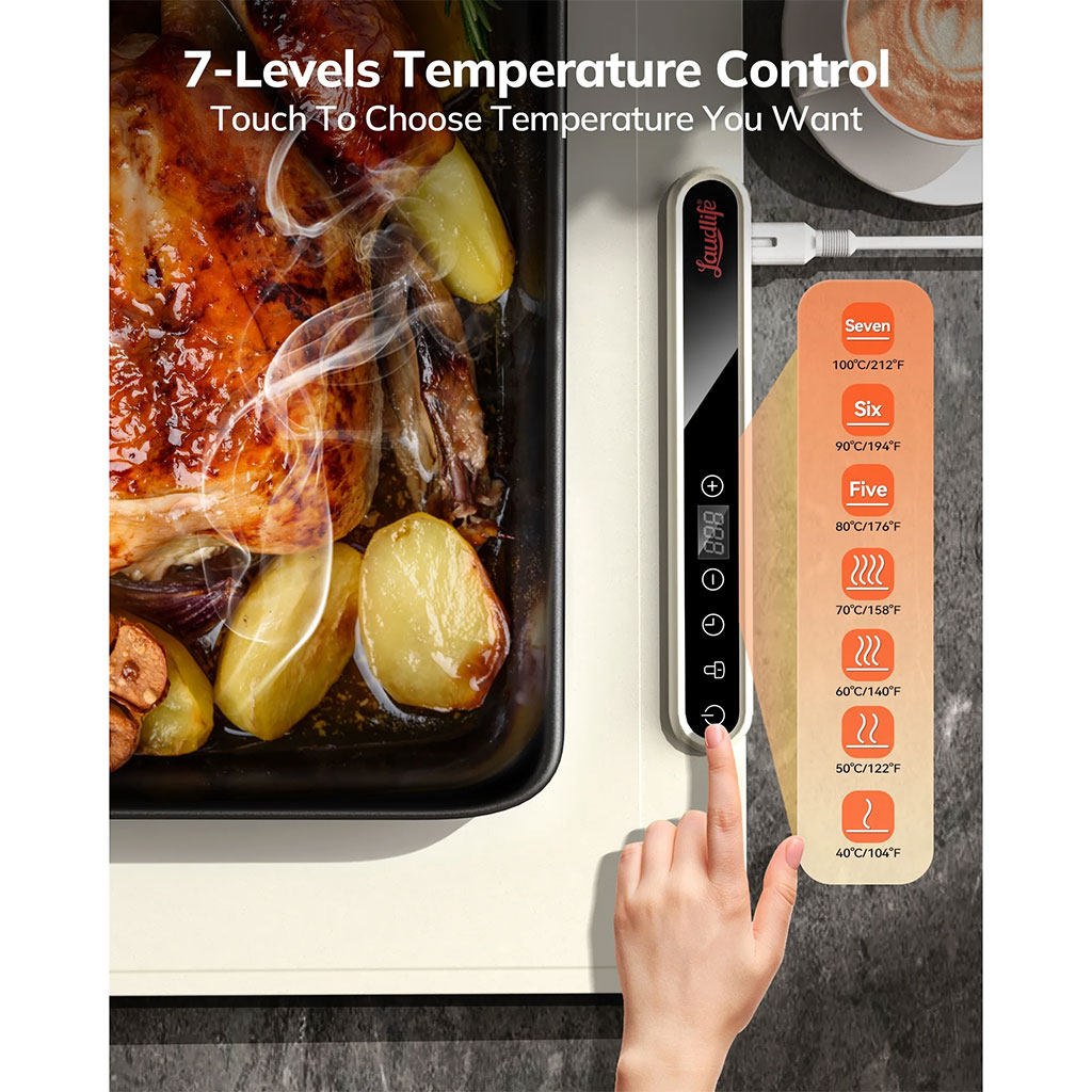 Adjustable silicone food warming mat