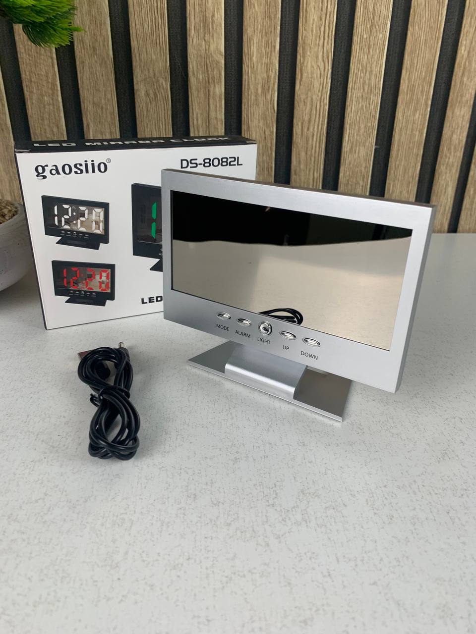 ساعة منبه رقمية بمرآة LED موديل DS-8082L