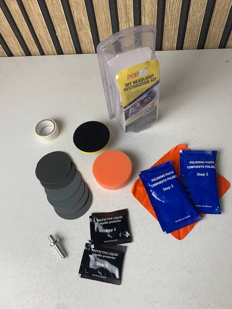 Kit de rénovation pour phares de voiture anti-rayures et jaunissement