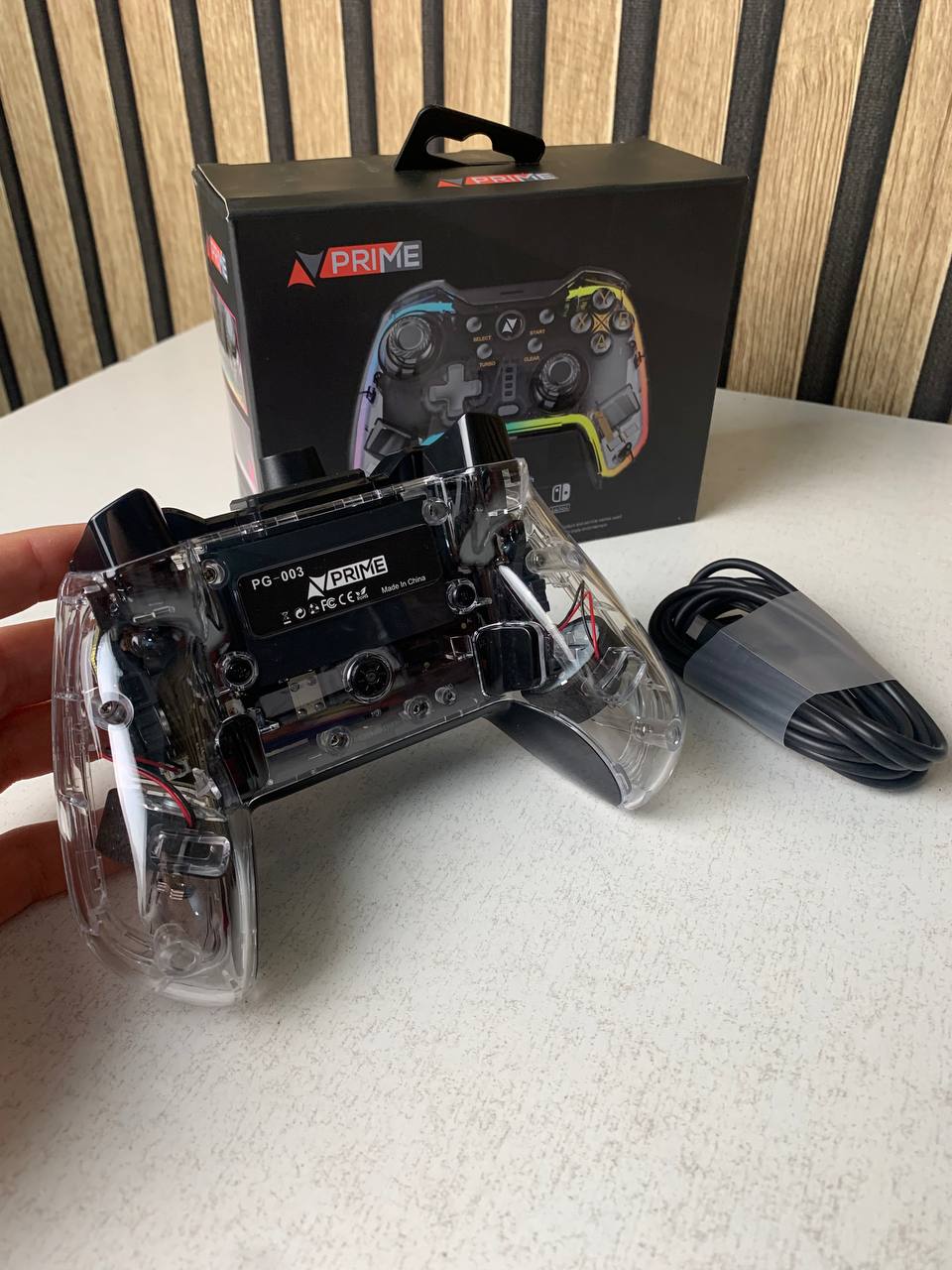 Wired Gaming Controller with Neon RGB Lighting PG-003