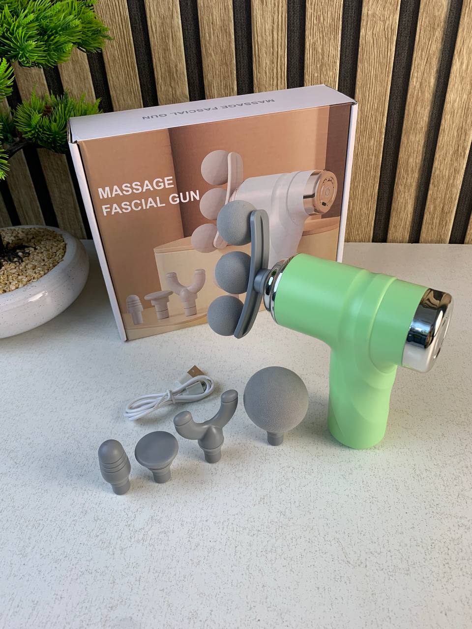 Pistolet de massage LM-810T, 6 vitesses, 4 têtes