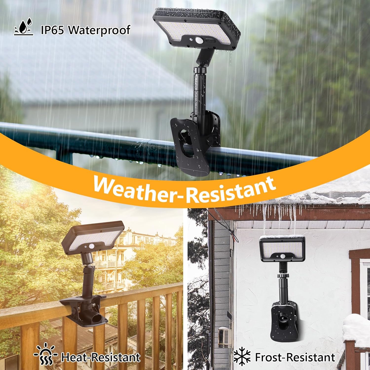 Solar LED clip wall light with motion sensor YX-672L-1