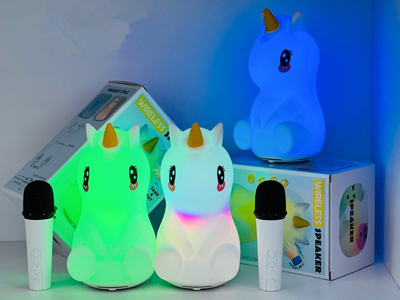 Haut-parleur sans fil licorne avec microphone karaoké LS-10BM