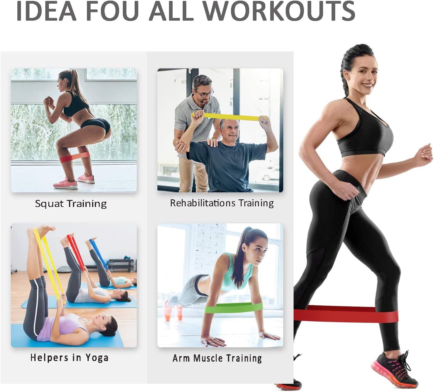 5-Piece resistance band set for exercise