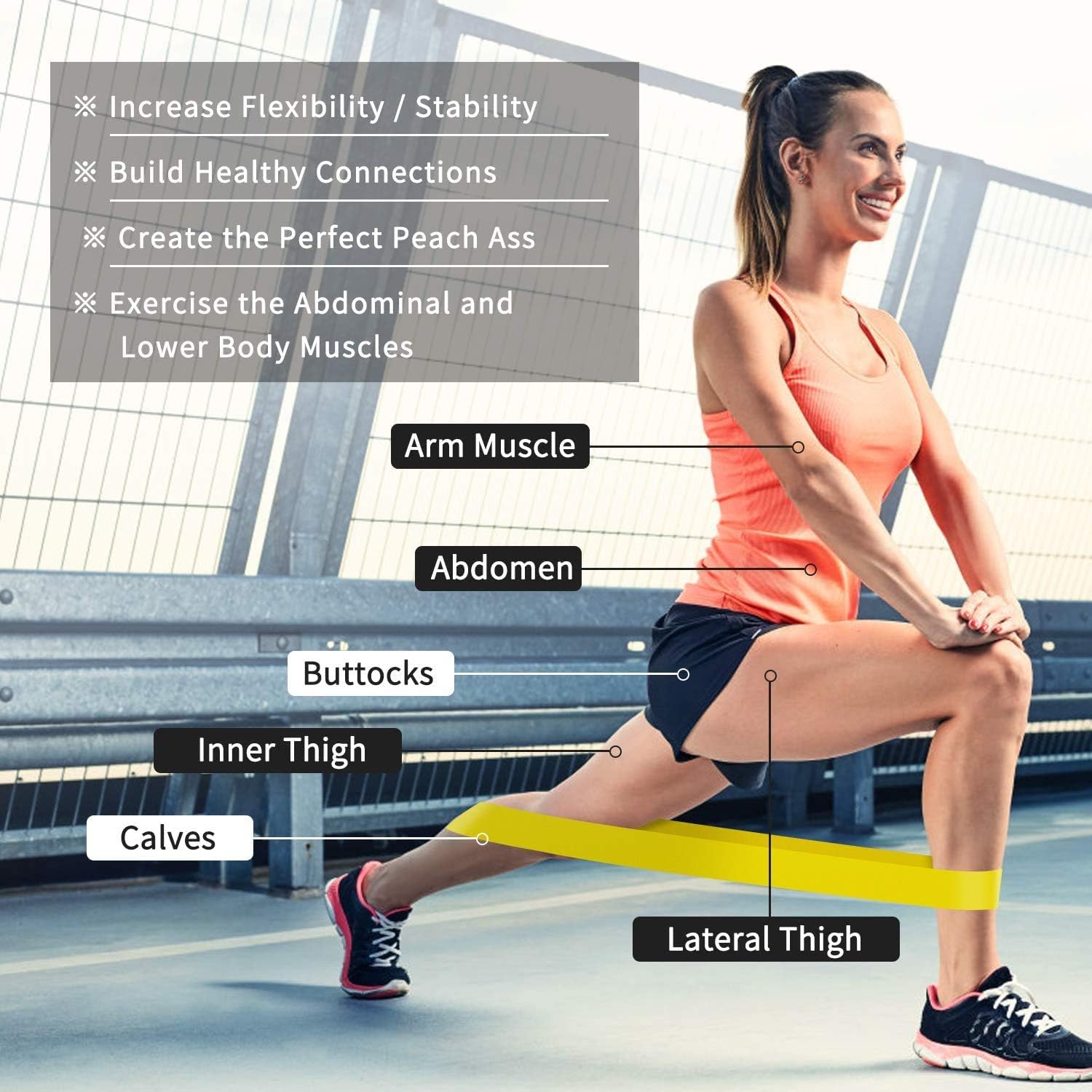 5-Piece resistance band set for exercise