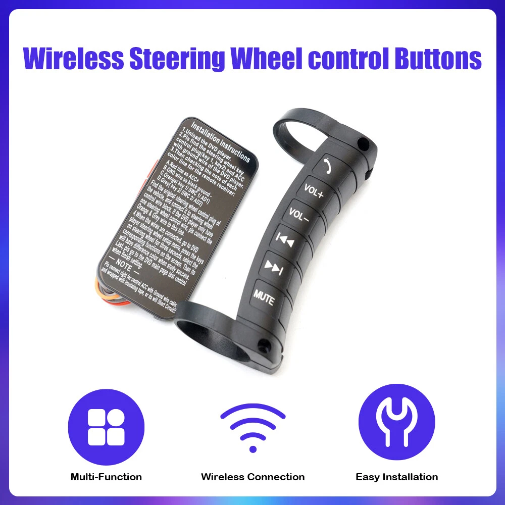 Steering wheel control button kit